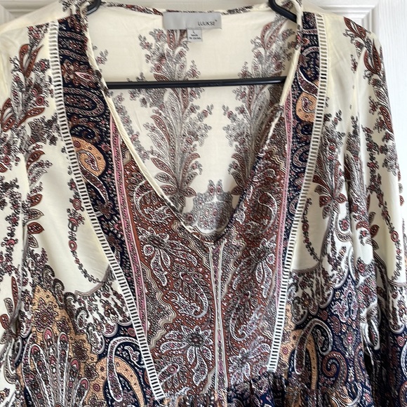 Western Paisley Print, Bell Sleeve Blouse. NWOT - Picture 2 of 4